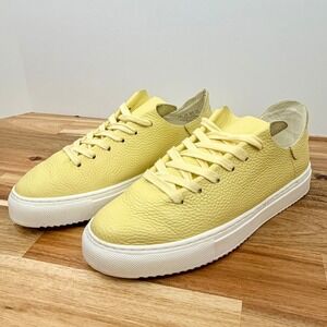 Sam Edelman Poppy Yellow Pebbled Leather Platform Sneakers Womens 6.5 G1241L1700